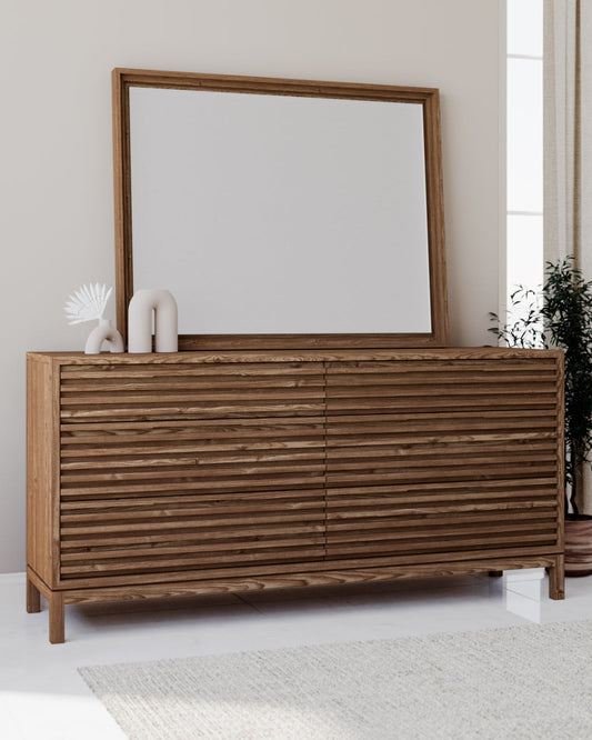Tanner Zes Laden As Houten Dressoir in Roux