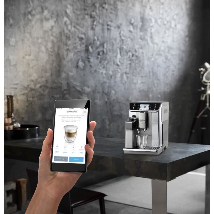 DELONGHI ECAM650.55.MS Espressomachine met geïntegreerde molen PrimaDonna Elite - grijs