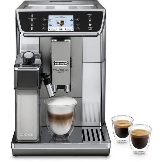 DELONGHI ECAM650.55.MS Espressomachine met geïntegreerde molen PrimaDonna Elite - grijs
