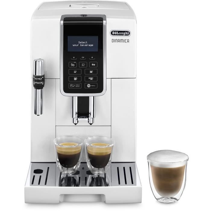 DELONGHI ECAM 350.35.W Espressomolen DINAMICA Scherm 4 recepten - Wit