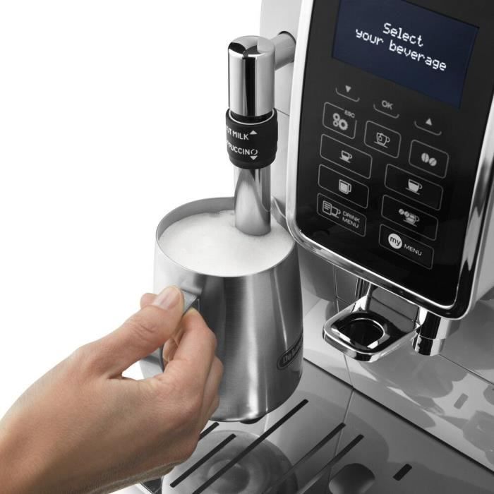 DELONGHI ECAM 350.35.W Espressomolen DINAMICA Scherm 4 recepten - Wit