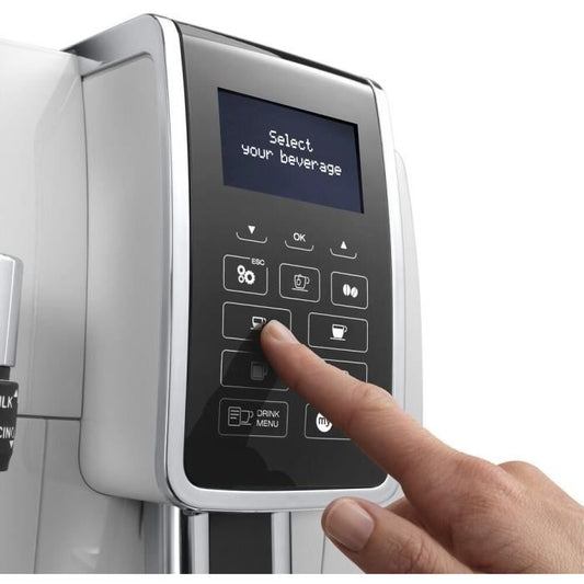 DELONGHI ECAM 350.35.W Espressomolen DINAMICA Scherm 4 recepten - Wit