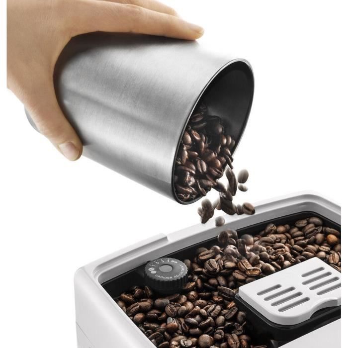 DELONGHI ECAM 350.35.W Espressomolen DINAMICA Scherm 4 recepten - Wit