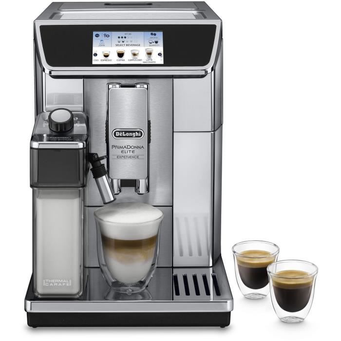 DELONGHI ECAM650.85.MS Espressomachine met geïntegreerde koffiemolen PrimaDonna Elite Experience - grijs