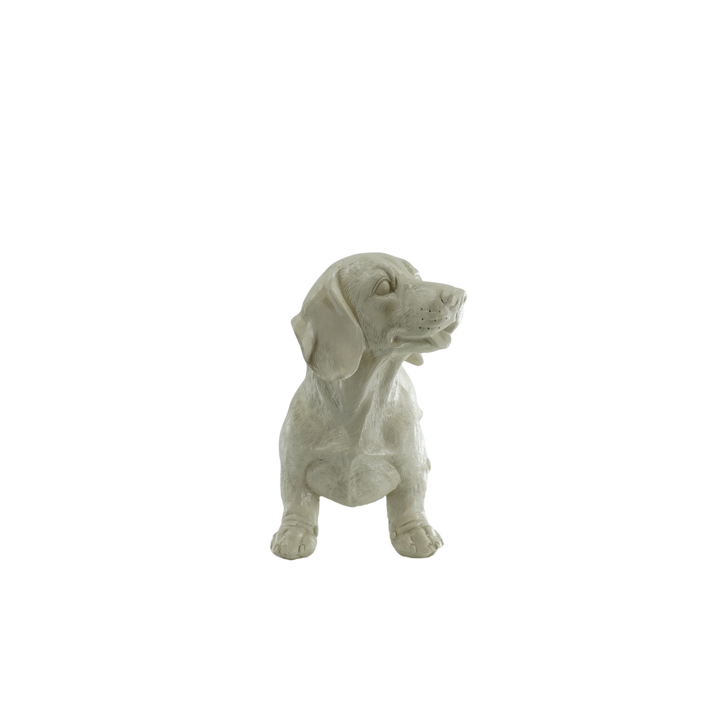 Ornament - Hond met hengels - Polyresin - Beige - 20x8x15cm