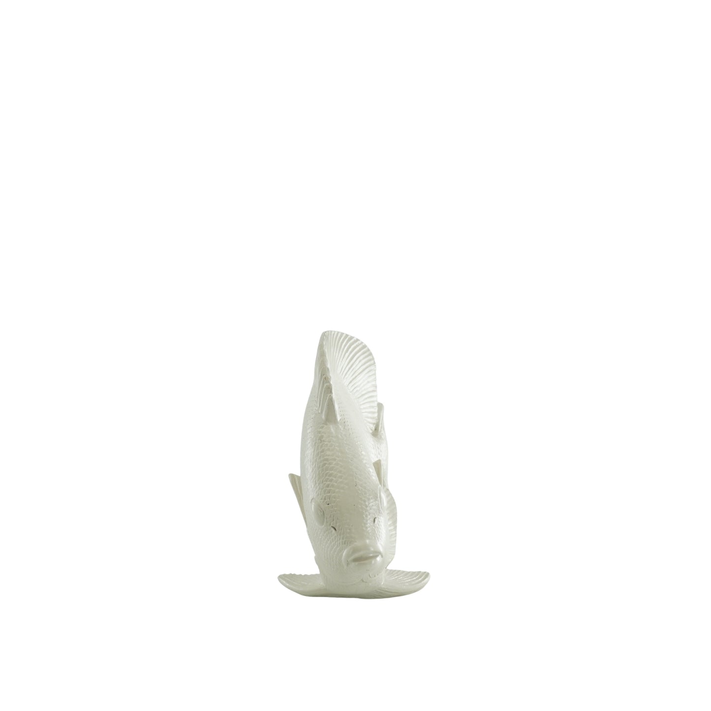 Ornament - Platte Vis - Polyresin - Beige - 19,5x10,5x16cm