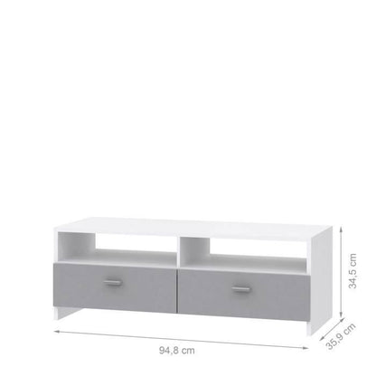 FINLANDEK Hedendaags en mat grijs HELPPO tv-meubel - B 95 cm