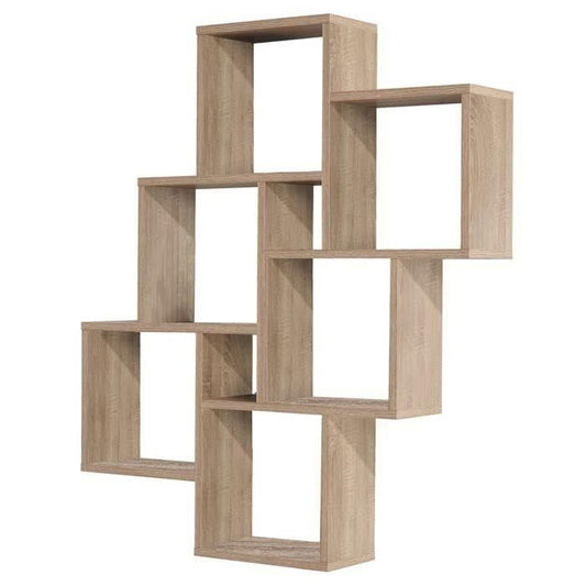 LAURIO 2 wandplank - Eiken decor - L81,2 x H94,3 x D15,7 cm