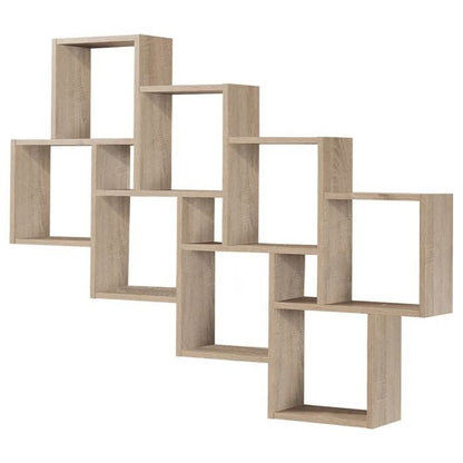 LAURIO 3 wandplank - Eiken decor - L94,5 x H120,8 x D15,7 cm -