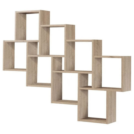 LAURIO 3 wandplank - Eiken decor - L94,5 x H120,8 x D15,7 cm -
