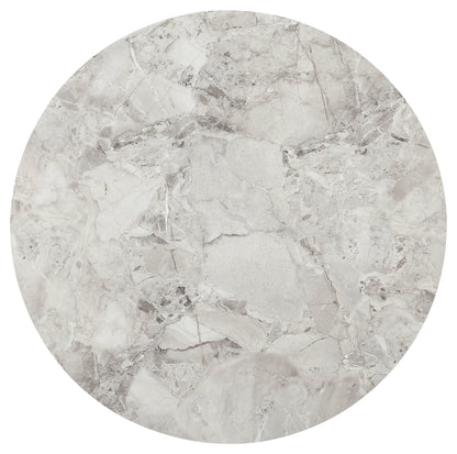 Winston stenen blad metalen onderstel ronde eettafel in Grigio