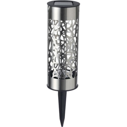 GALIX G4445 roestvrijstalen zonnetuinlamp - Te installeren of te planten - H28cm - Warm wit