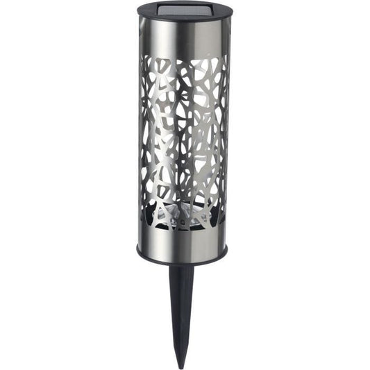 GALIX G4445 roestvrijstalen zonnetuinlamp - Te installeren of te planten - H28cm - Warm wit