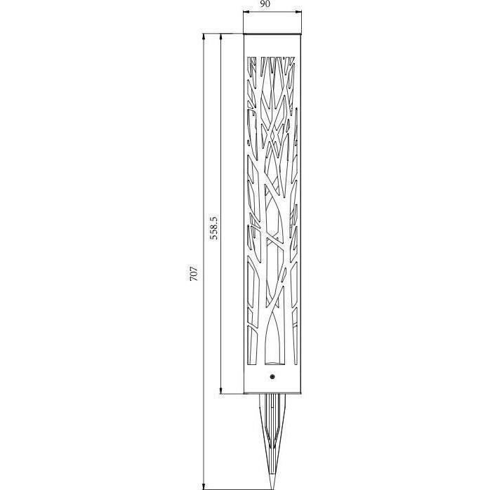 Decoratie GALIX G4465 zonnebaken - 20 lumen - Om vast te schroeven of te planten - H70cm - Warm Wit