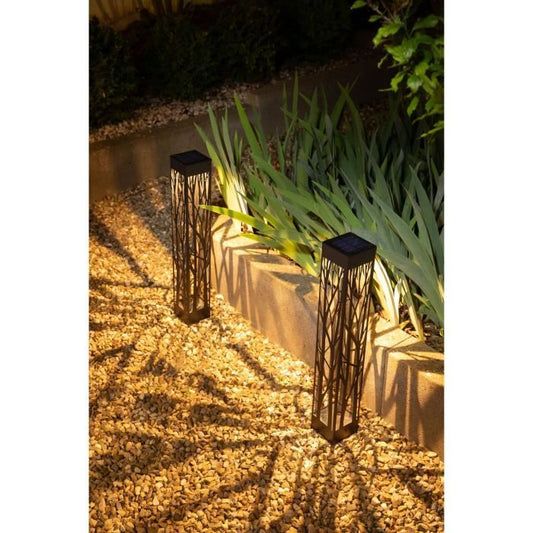 Decoratie GALIX G4465 zonnebaken - 20 lumen - Om vast te schroeven of te planten - H70cm - Warm Wit