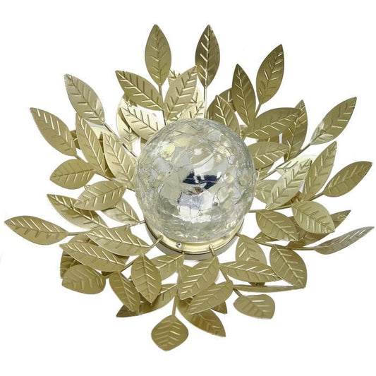 Zonne-waterlelie GALIX G4495 - Metaal, Goud en gebarsten glas - 7 Lumen - 26 cm