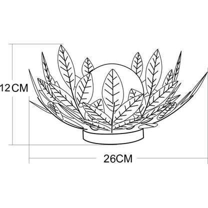 Zonne-waterlelie GALIX G4495 - Metaal, Goud en gebarsten glas - 7 Lumen - 26 cm