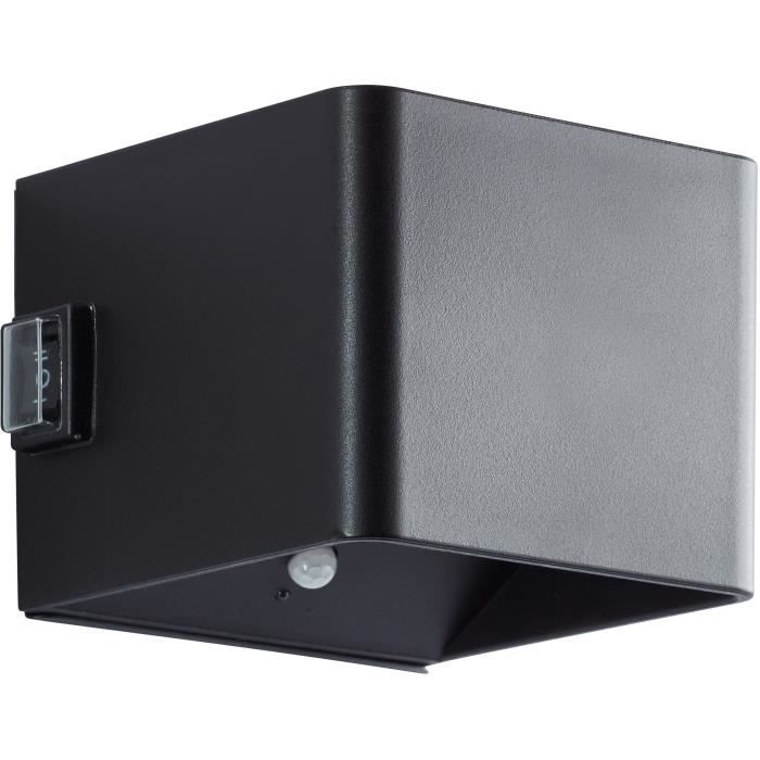 Magnetische buitenwandlamp - ISEO - BRILLIANT - Oplaadbaar - Zwart - LED - Sensor - 4W - 300lm - 3000K - USB