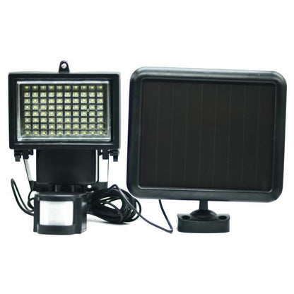GALIX Zeer verlichte zonne-spot met aanwezigheidsmelder - 80 LED's - Zwart