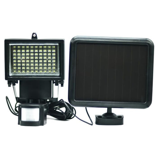 GALIX Zeer verlichte zonne-spot met aanwezigheidsmelder - 80 LED's - Zwart