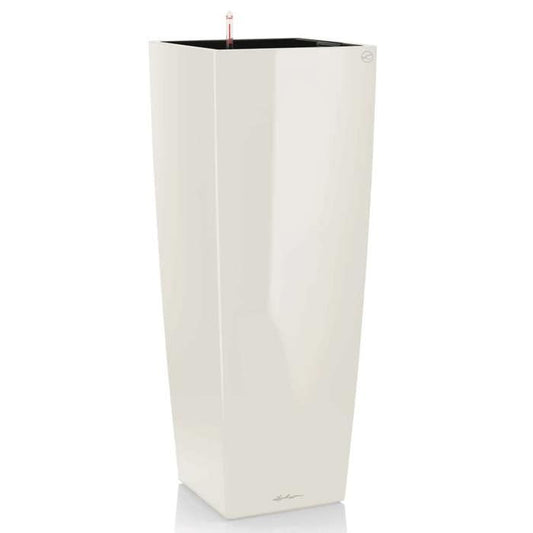 LECHUZA Bloembak Cubico Alto 40 ALL-IN-ONE Glanzend wit 18230 421493
