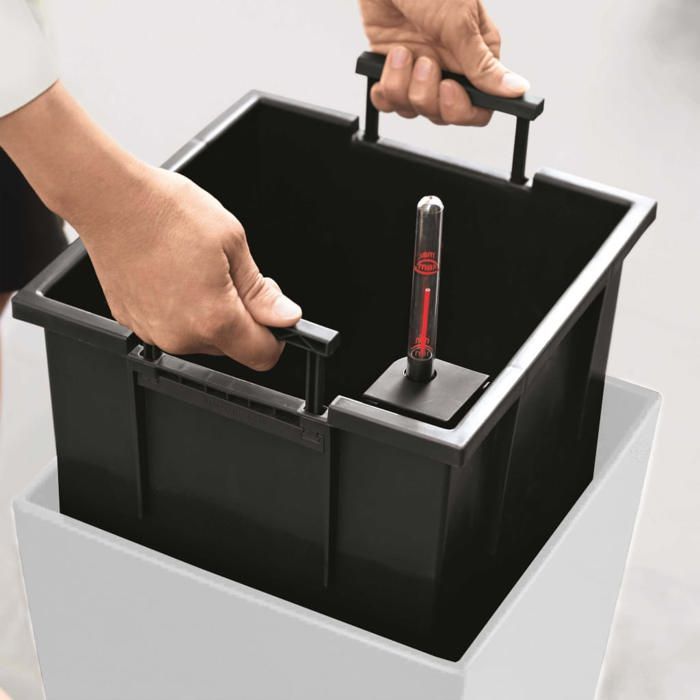 LECHUZA Bloembak Cubico Alto 40 ALL-IN-ONE Glanzend wit 18230 421493