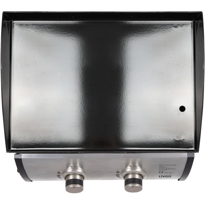 Gasfornuis - LIVOO - DOC296 - 2 branders - Grijs