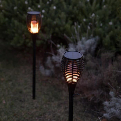 Set van 2 Maity Sun mini zonne-zaklampen met vlameffect - LED - H 70 cm - Warm wit