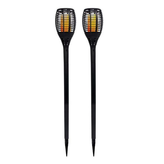 Set van 2 Maity Sun mini zonne-zaklampen met vlameffect - LED - H 70 cm - Warm wit