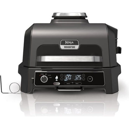 Elektrische barbecue en rookoven met thermometer - NINJA - Woodfire Pro XL - OG850EU - Buitenbarbecue en airfryer