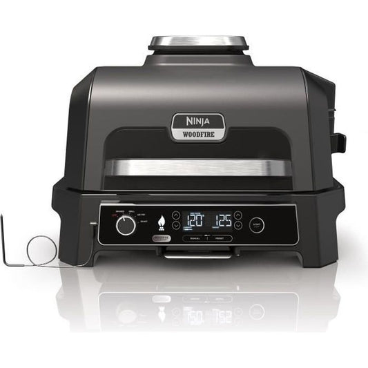 Elektrische barbecue en rookoven met thermometer - NINJA - Woodfire Pro XL - OG850EU - Buitenbarbecue en airfryer