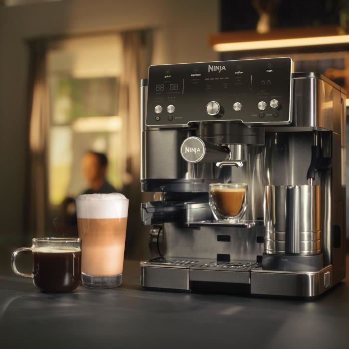 Espressomachine - NINJA - ES501EU Luxe Essential - 2 L - Digitaal display - Zwart / Roestvrij staal