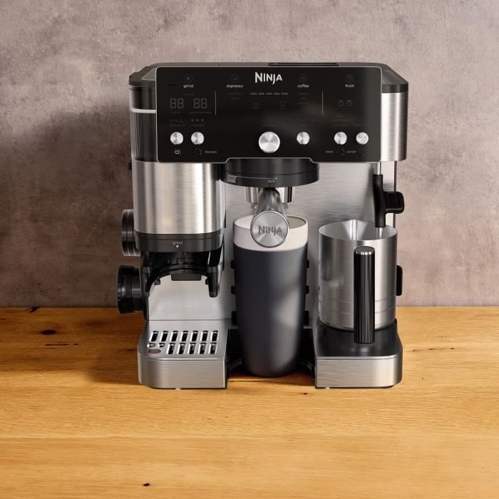 Espressomachine - NINJA - ES501EU Luxe Essential - 2 L - Digitaal display - Zwart / Roestvrij staal