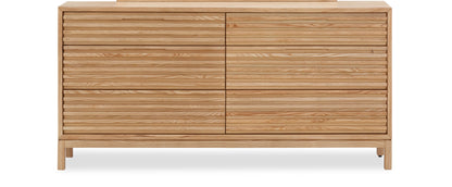 Tanner Zes Laden As Houten Dressoir in Vlasachtig