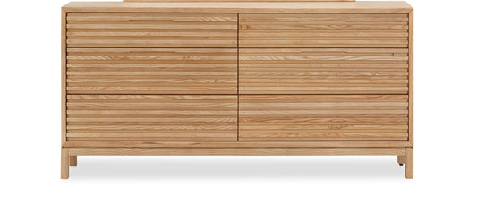 Tanner Zes Laden As Houten Dressoir in Vlasachtig