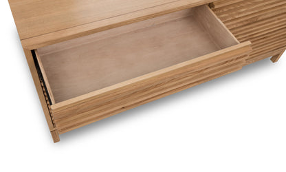 Tanner Zes Laden As Houten Dressoir in Vlasachtig