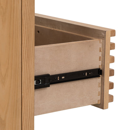 Tanner Zes Laden As Houten Dressoir in Vlasachtig