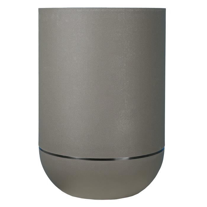 RIVIERA GRANIT TULIPE ronde bloembak - Kunststof - Diameter 50 cm - Grijs