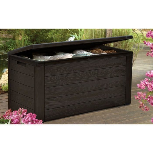 TOOD Koffer voor opslag - 300 L - Bruin houtlook - 120 x 46 x 58 cm