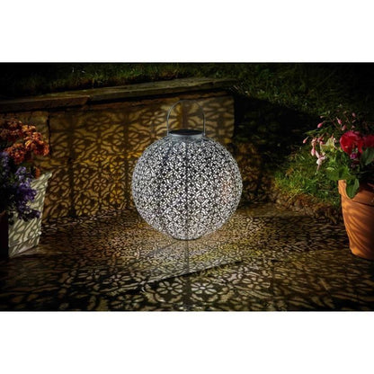 Zonnelantaarn Jumbo Damasque in open metalen werk.