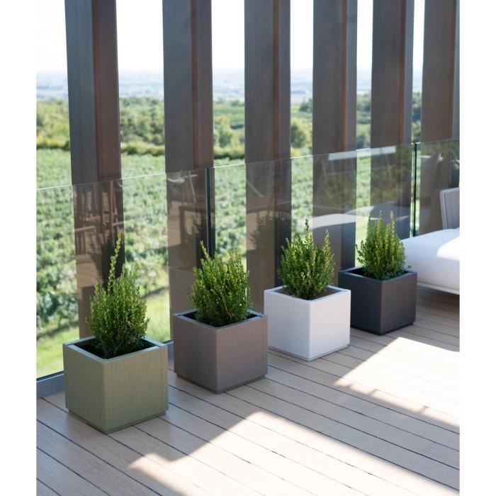 Bloembak - ETHICA - Grafiet - Vierkant - 38 L - STEFANPLAST