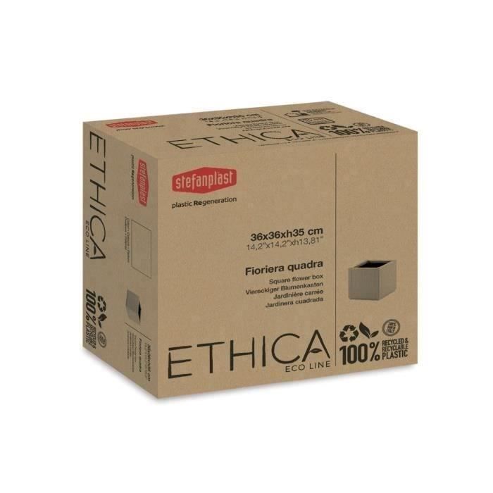 Bloembak - ETHICA - Grafiet - Vierkant - 38 L - STEFANPLAST