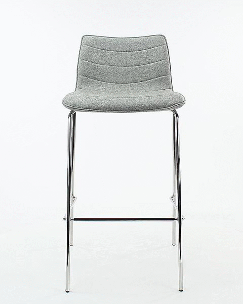 Werkwoon Verona Barkruk 75 cm - Wolvilt Fenice 455 zachtgroen - frame zwart