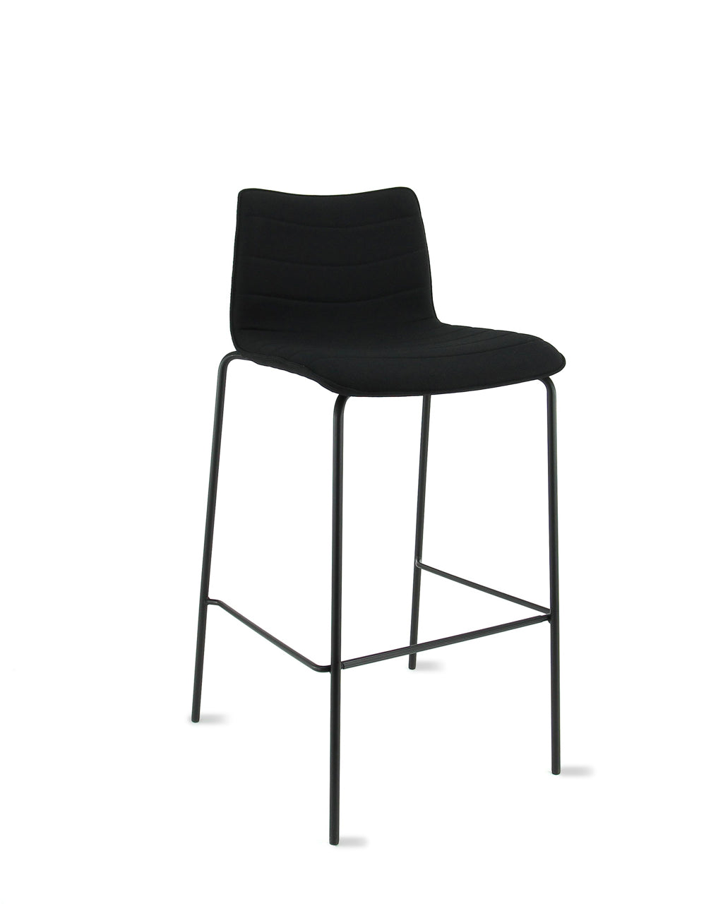 Werkwoon Verona Barkruk 75 cm - stof Mirage zwart - frame zwart