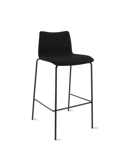 Werkwoon Verona Barkruk 75 cm - stof Mirage zwart - frame zwart