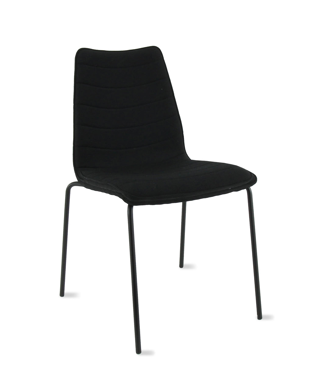 Eetkamerstoel / Vergaderstoel - Mirage zwart - frame zwart