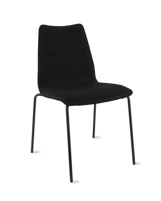 Eetkamerstoel / Vergaderstoel - Mirage zwart - frame zwart