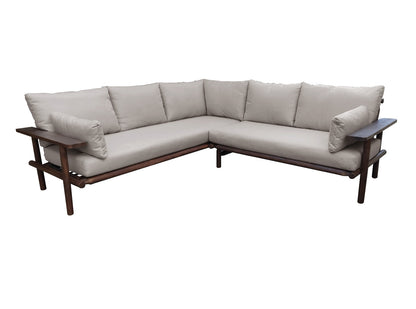 Zambra Lounge Hoekset - 3 stuks - Gevlochten Buitenkant Plat Off White