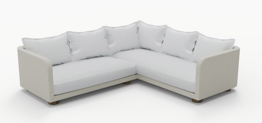 Nayan Lounge Hoekset - Staal Poeder gecoat Oester