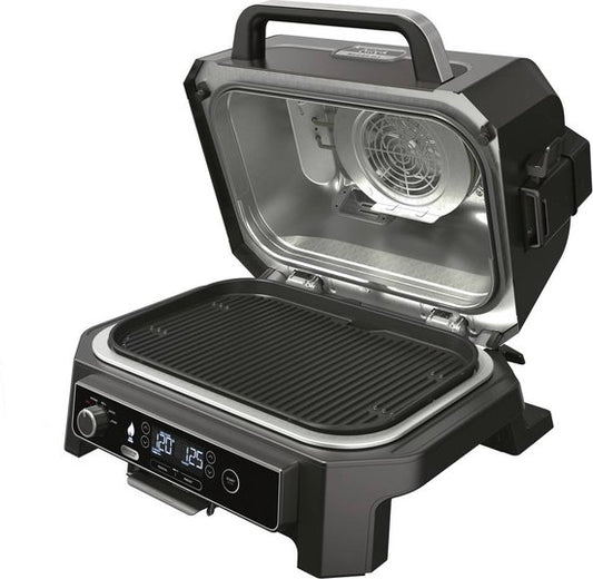 Elektrische barbecue en rookoven met thermometer - NINJA - Woodfire Pro XL - OG850EU - Buitenbarbecue en airfryer